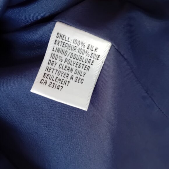 Vintage Talbots Blue Pure Silk Blazer - Picture 4 of 8